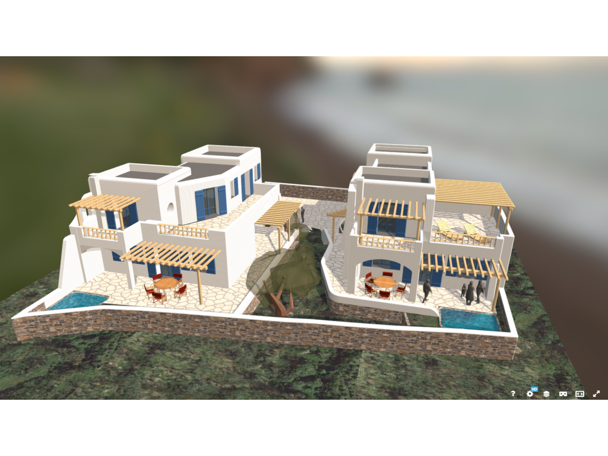 Stone houses with jacuzzi 100 m from the sea, 155m2, 3 bedrooms