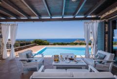 For Sale Designer Stone Villa with Sea Views in Keramoti, Chania