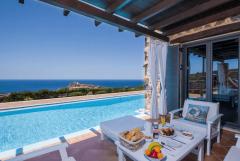 For Sale Designer Stone Villa with Sea Views in Keramoti, Chania