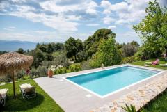 Unique Detached Villa with Pool & Sea View For Sale - Dafni, Evia